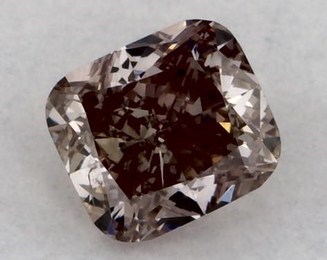  0.28 Carat Brown SI2  cushion modified diamond